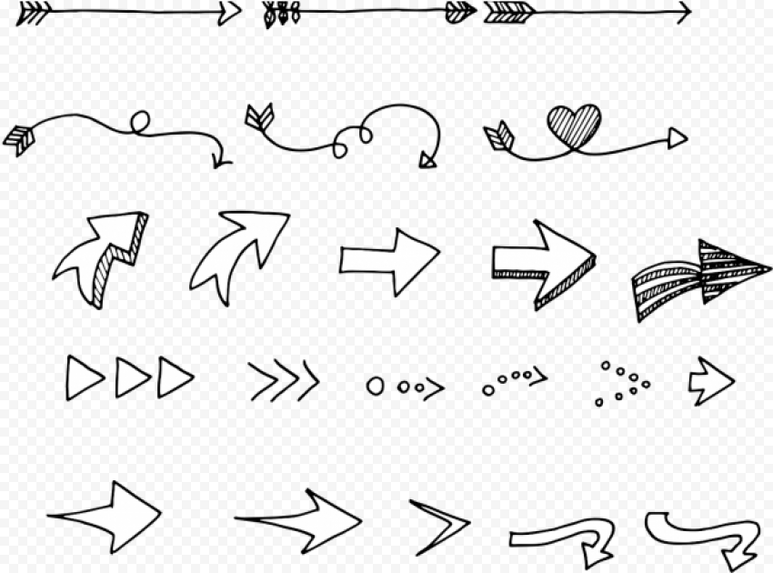 Drawn Arrow Clip Art Hand   Drawing, HD Png Download