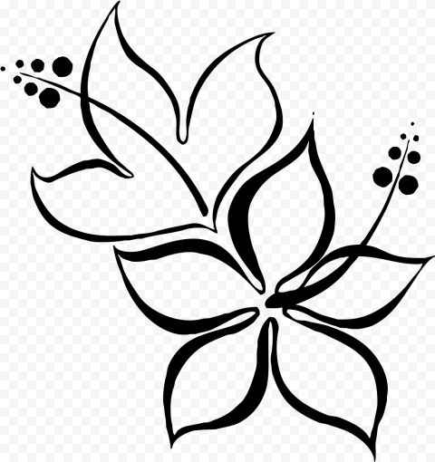 Simple Design Flowers Drawings, HD Png Download