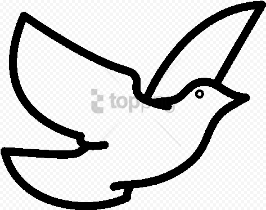 Free Png Bird Flying Drawing Easy Png Image With Transparent   Outline Of Bird Flying, Png Download