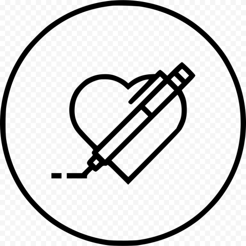 Pen Pencil Write Draw Design Heart Like Favorite   Drawing, HD Png
