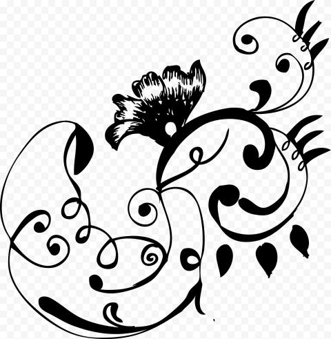 Hand Drawn Floral Free Vector Images Free Vector   Free Hand Drawing Design, HD Png Download