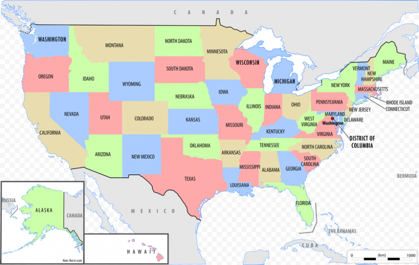 USA Map High Resolution PNG File Download
