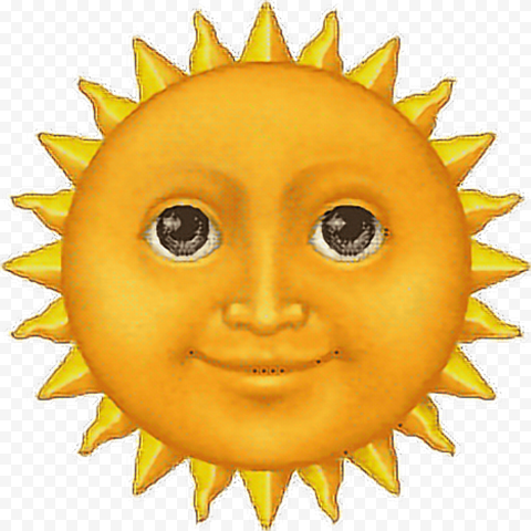 Emoji Sun Face Tumblr   Significado Do Emoji Sol, HD Png Download