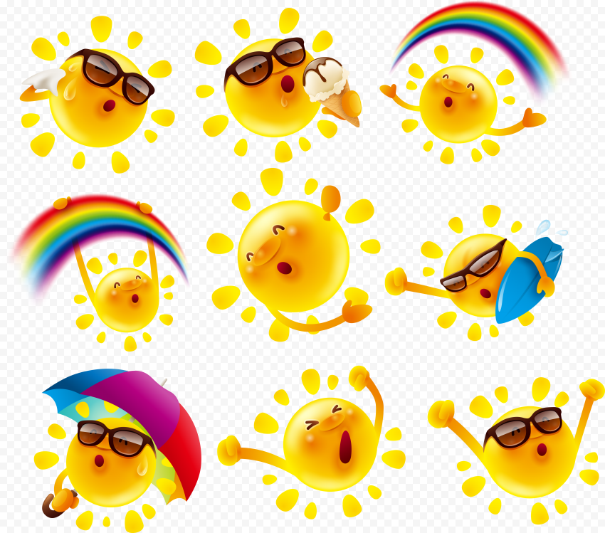 Cute Poster Material Illustration Vector Design Sun   Vector Graphics, HD Png Download