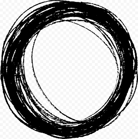 SCRIBBLE CIRCLE OUTLINE TRANSPARENT