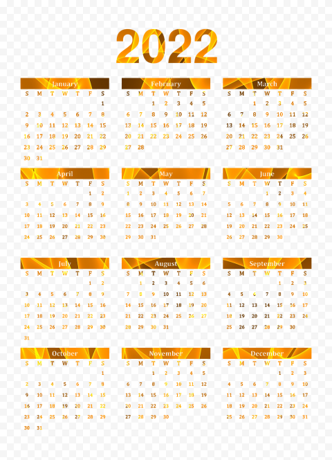 Vector Calendar 2022 PNG Clipart