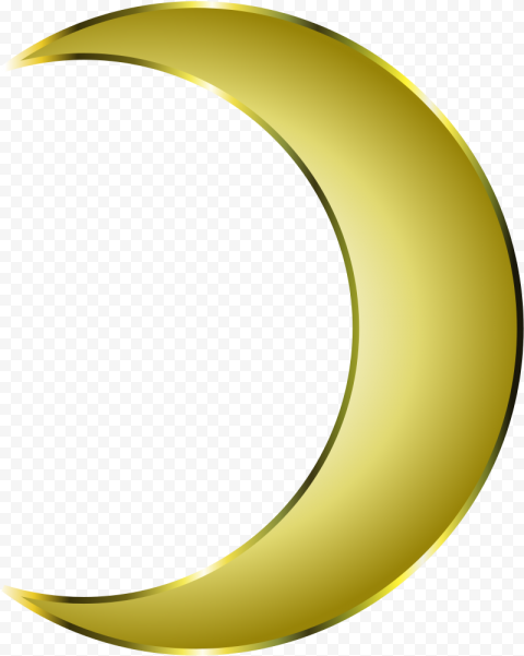 Open   Golden Crescent Moon, HD Png Download
