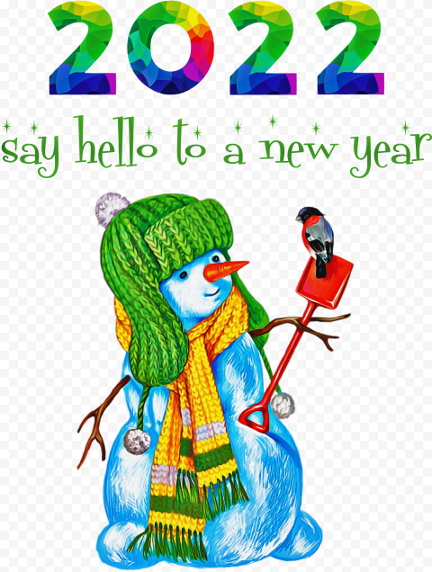 2022 Happy New Year 2022 New Year 2022, Drawing, Cartoon, Snowman, Frosty The Snowman, png
