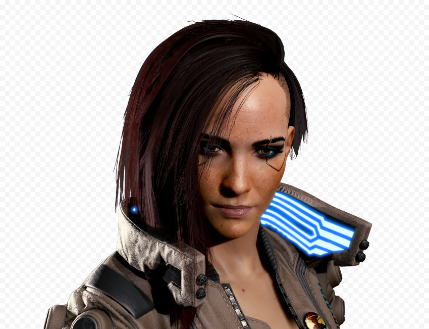 HD Cyberpunk 2077 Game V Female Character PNG