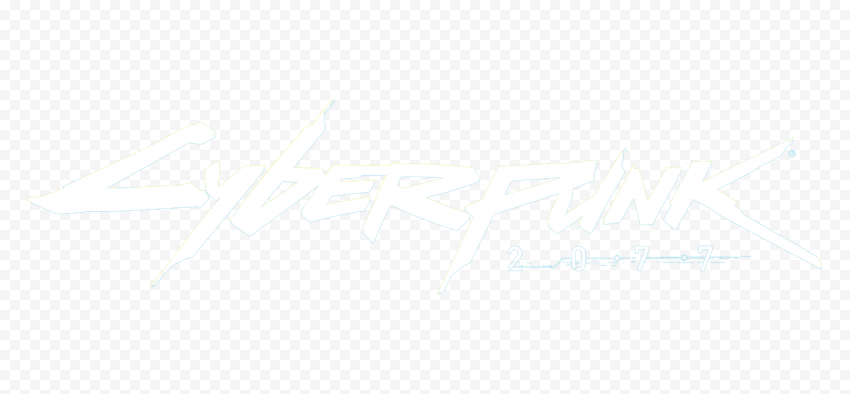 HD White Cyberpunk 2077 Game Logo PNG