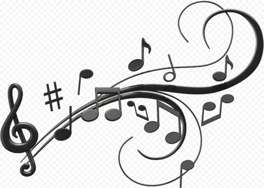 Music, Musical Note, Free Music, Calligraphy, Metal   Musical Notes Clipart Transparent Background, HD Png Download