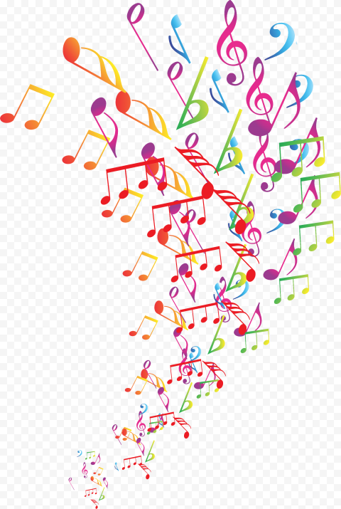 Assorted color musical note illustration, Microphone Sheet Music ...