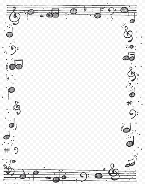 Music notes, Musical note frame graphy, Borders notes, border, frame, angle png