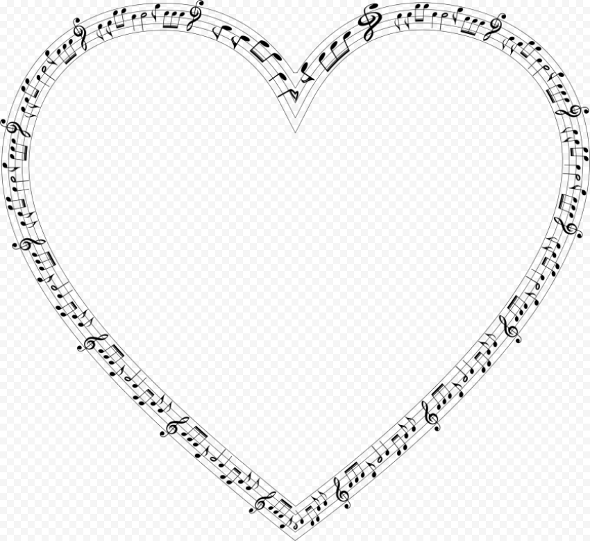 clip art free stock music heart clipart   music notes heart PNG image with transparent background