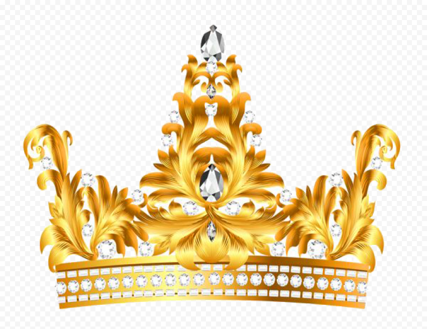 Golden Crown PNG Image