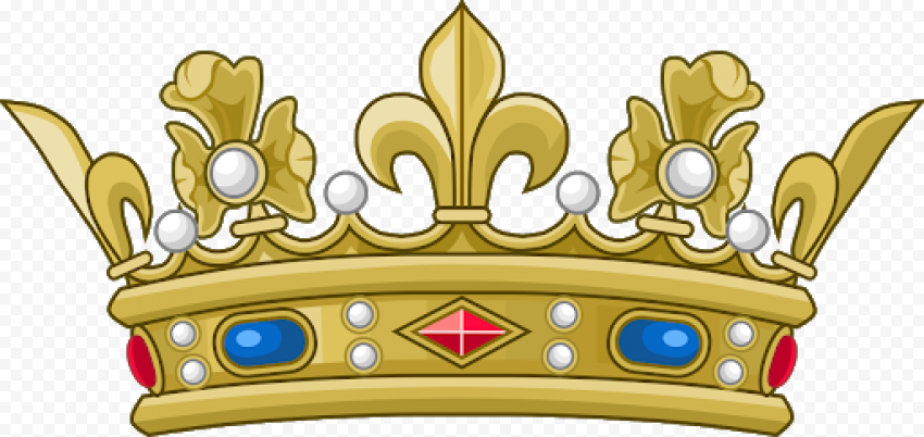 Golden Prince Crown PNG Background Image