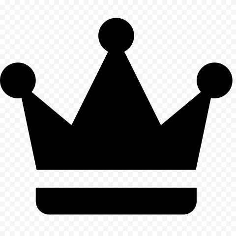 Royal Black Crown PNG Image Background