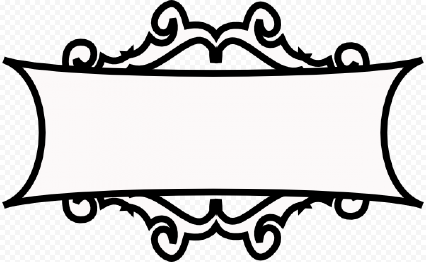 Decorative Text Box Frame Transparent Background PNG