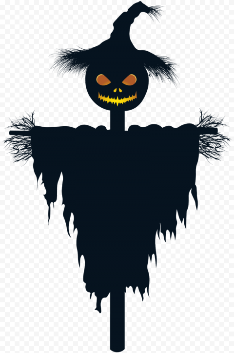 HD Halloween Scarecrow Jack O Lantern Silhouette PNG
