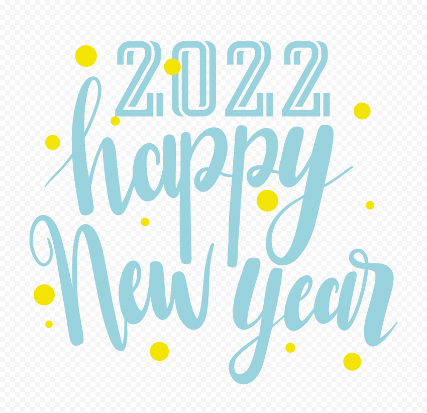 PNG Happy 2022 Year Calligraphy Illustration