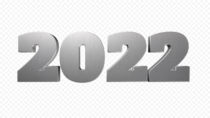Download Gray Silver 3D 2022 Text PNG