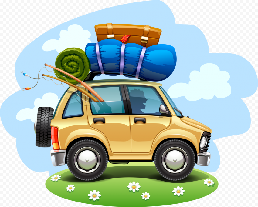 Png Image Information   Cartoon Traveling Car, Transparent Png