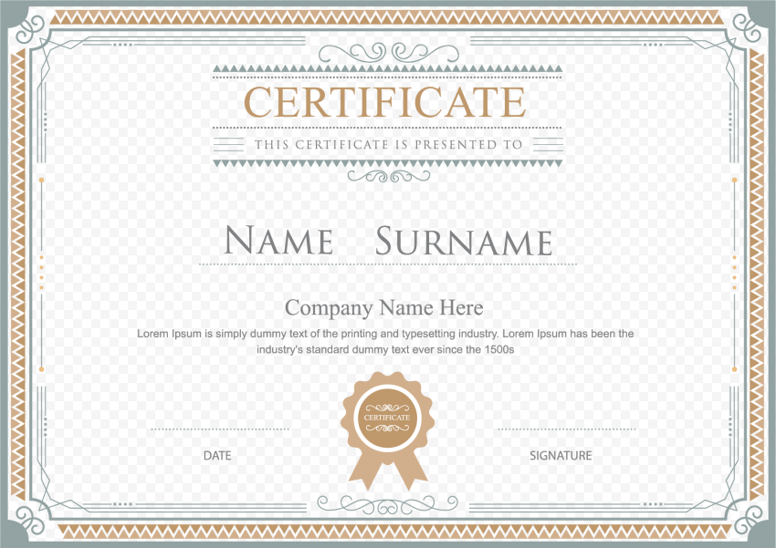 Academic certificate Template Diploma Illustration, Certificate border, Certificate illustration, border, frame png