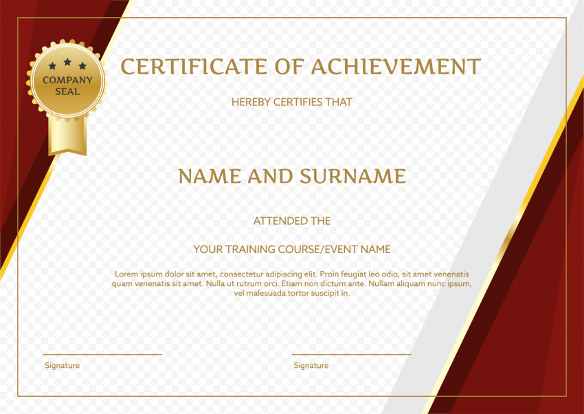 Certificate of achievement, Academic certificate Template Encapsulated PostScript Computer file, Red Border English Certificate, text, border Frame png