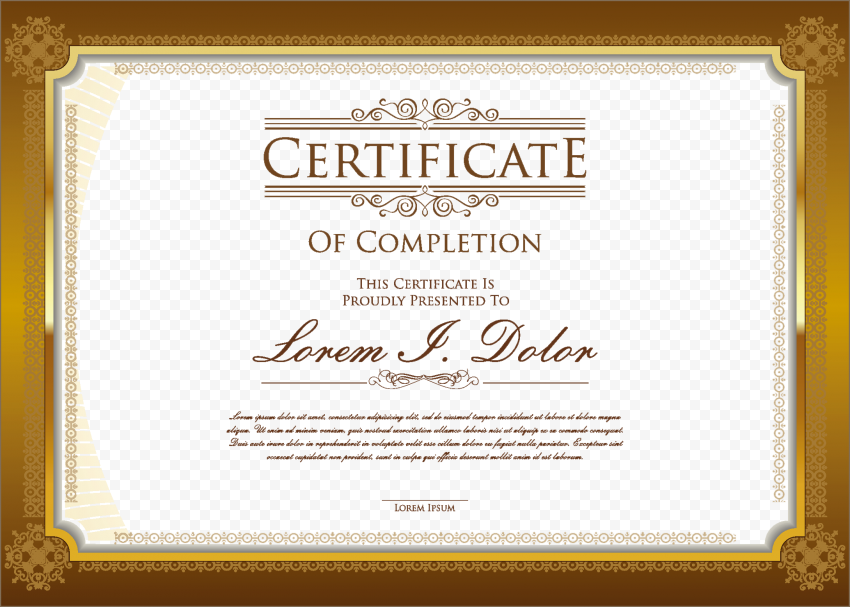 Academic certificate Diploma Professional certification Graduation ceremony, Design documents and certificates material, text, shading png