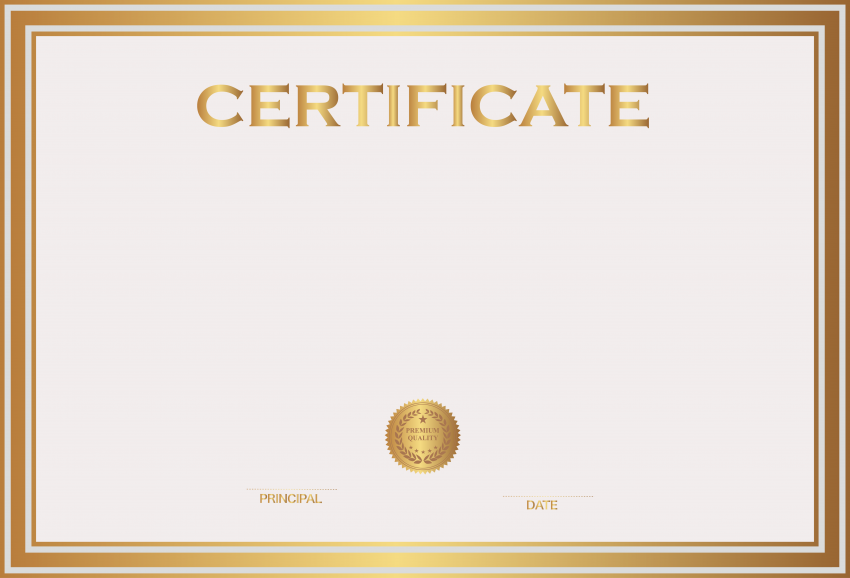 Student Template Academic certificate, White and Gold Certificate Template, gold certificate graphics template, text, rectangle, material png