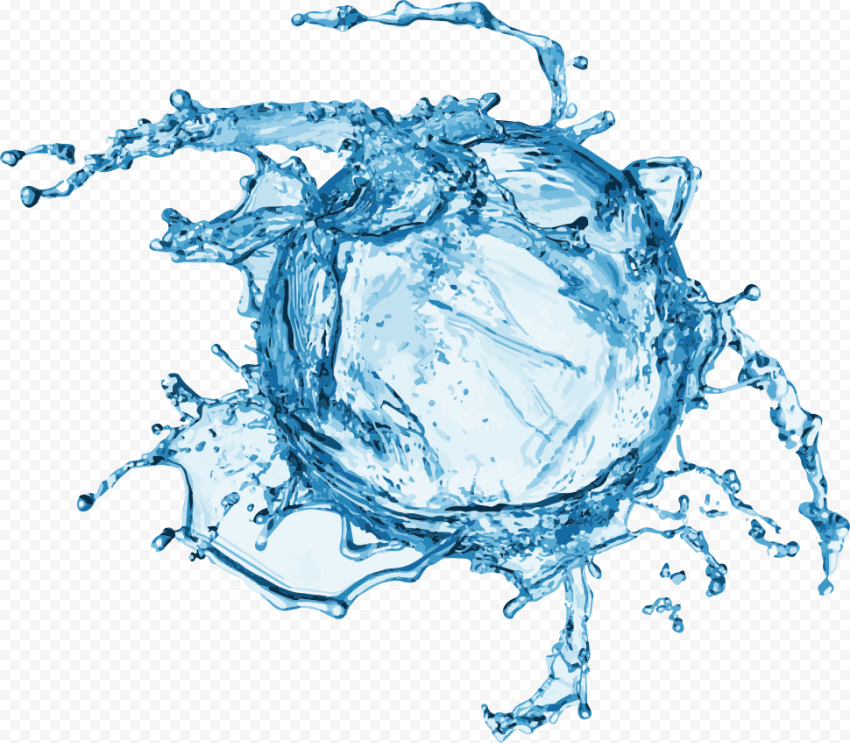Blue Splash Water PNG Pic
