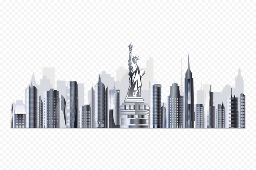 New York Skyline City PNG Image