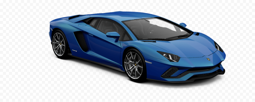 Blue Lamborghini Aventador PNG Image