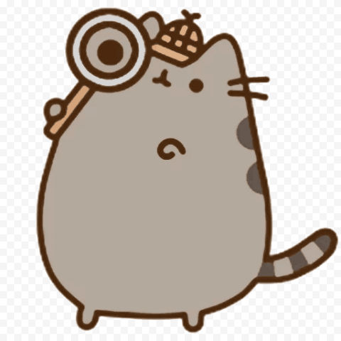 Pusheen Detective Grumpy Cat Private investigator, Cat, animals, carnivoran, sticker png