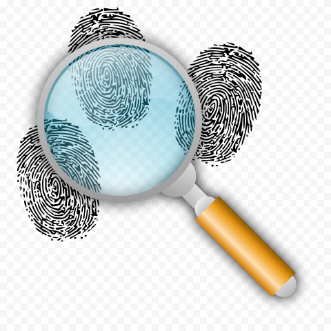 Magnifying glass illustration, Criminal investigation Detective Forensic science, Taking Fingerprints s, crime, website, brush png