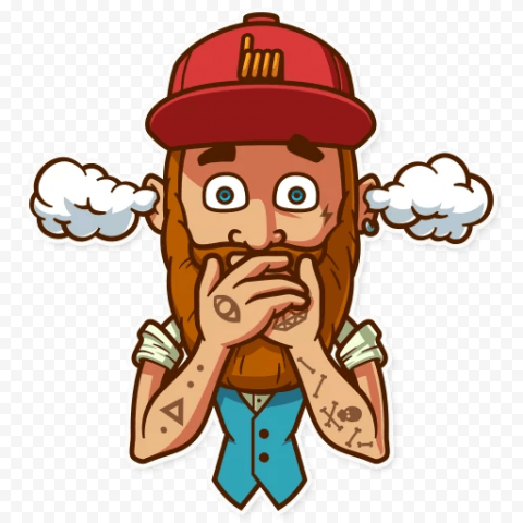 Sticker Telegram Messaging apps VKontakte, Victory Vape, food, hat, hand