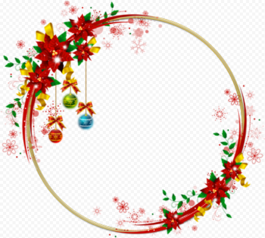 Red Christmas Frame PNG Free Download
