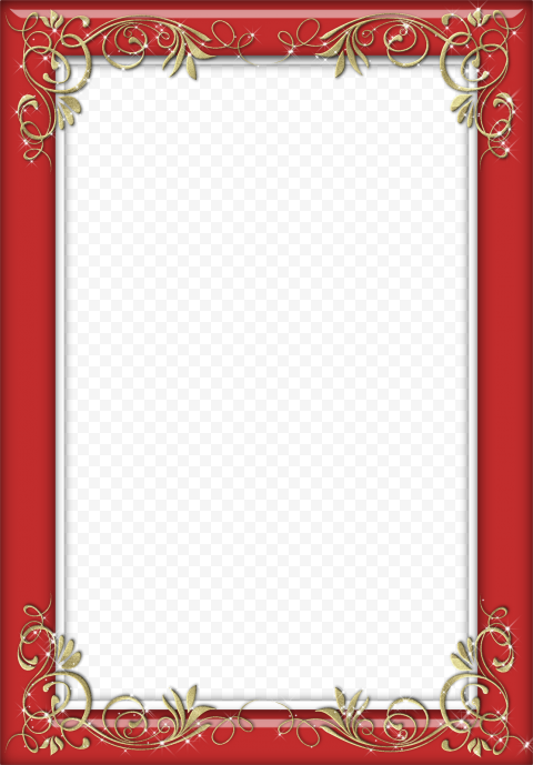 Red Christmas Frame PNG Transparent