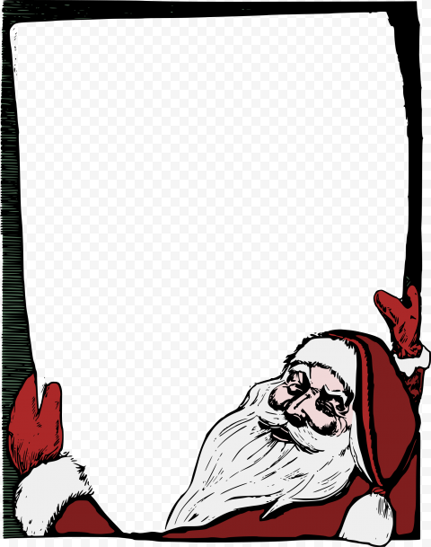 Santa Christmas Frame PNG Photos