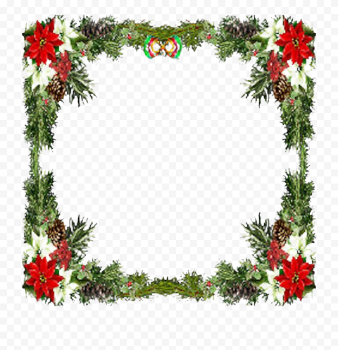 Square Christmas Frame PNG Clipart