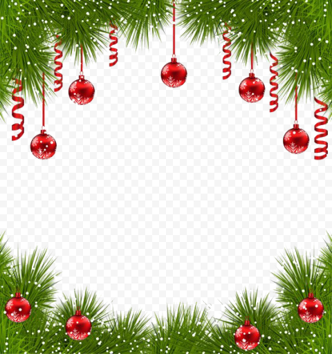 Square Christmas Frame PNG Transparent