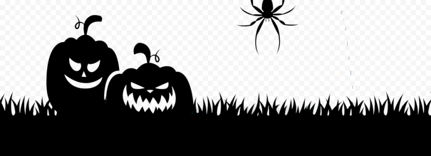 Halloween Silhouette Pumpkin PNG Image
