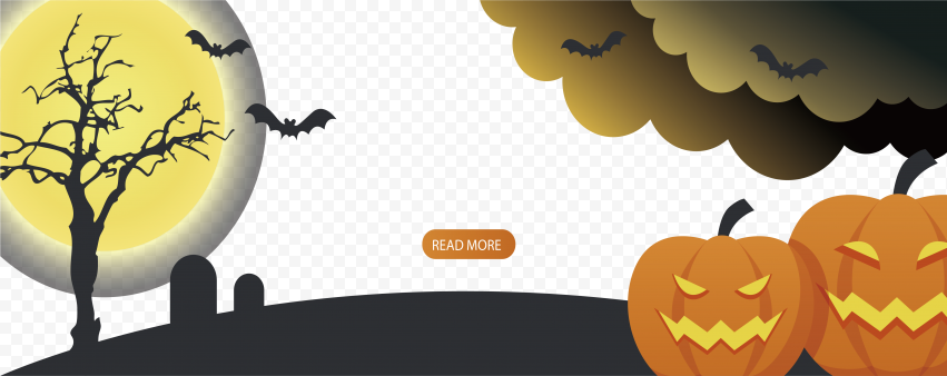 Halloween Banner PNG Transparent Image