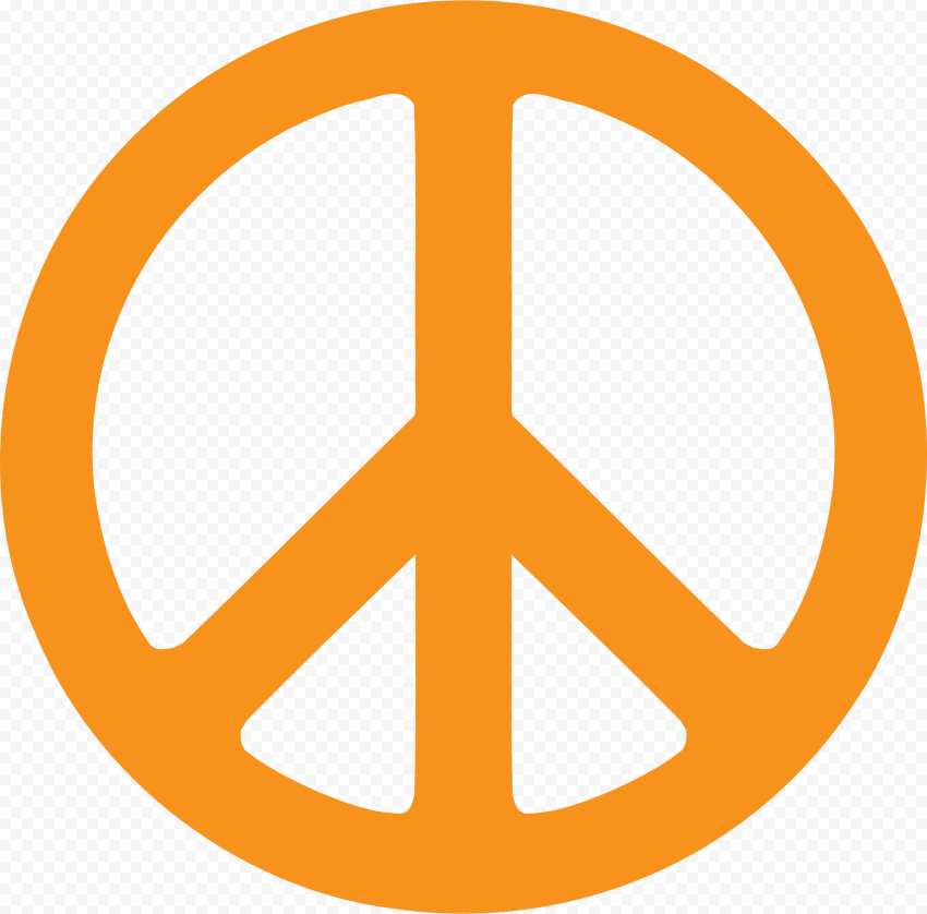 Round Peace Symbol Transparent Background