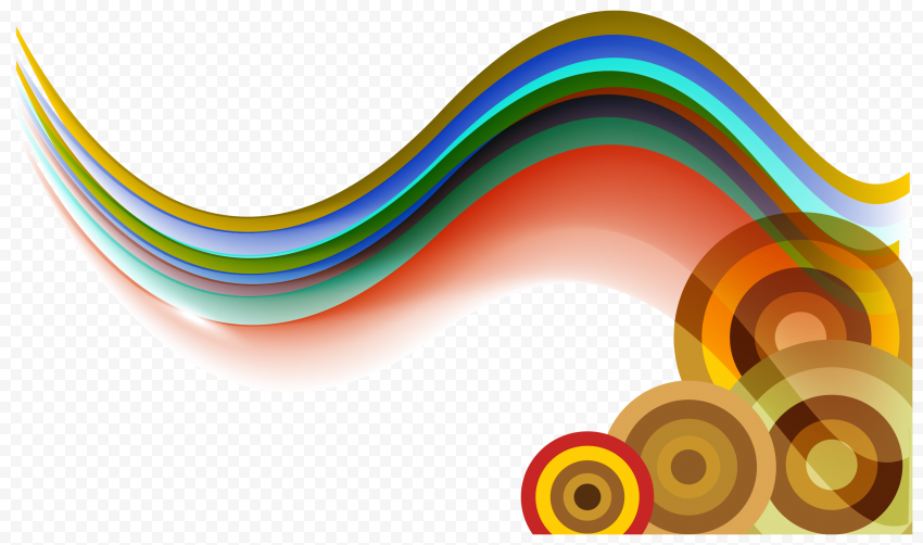 Orange Wave PNG Photo