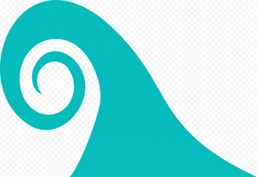 Turquoise Wave Transparent PNG