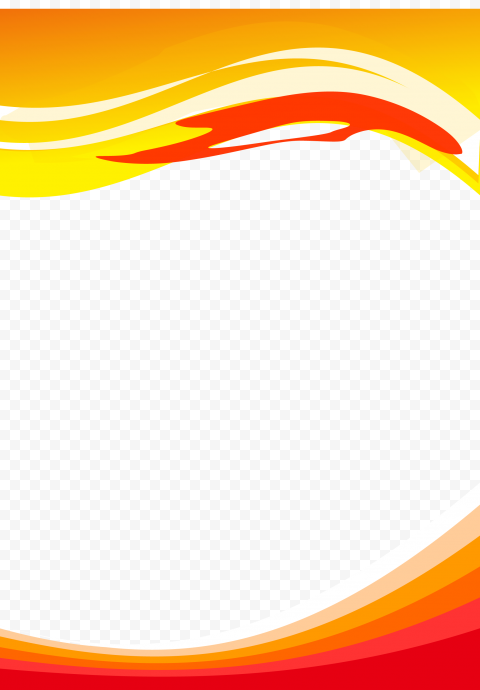 Vector Orange Wave Transparent Background