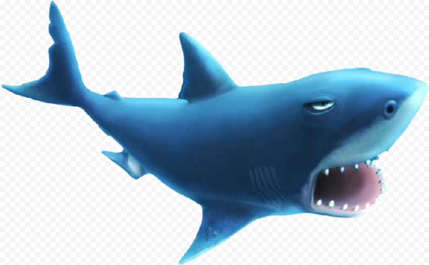 Blue Megalodon Shark PNG Photos