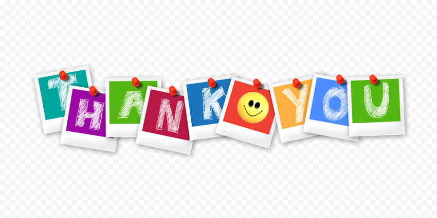 Colorful Thank You PNG Photo