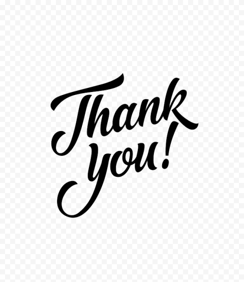Thank You Calligraphy PNG Clipart